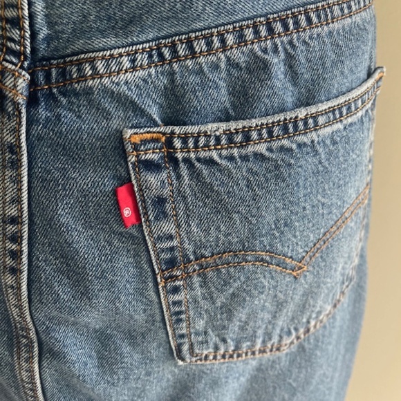 Levis Denim Pencil Skirt with Side Slit - Picture 9 of 11